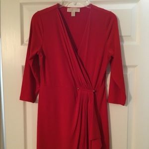 Red Michael kors wrap dress